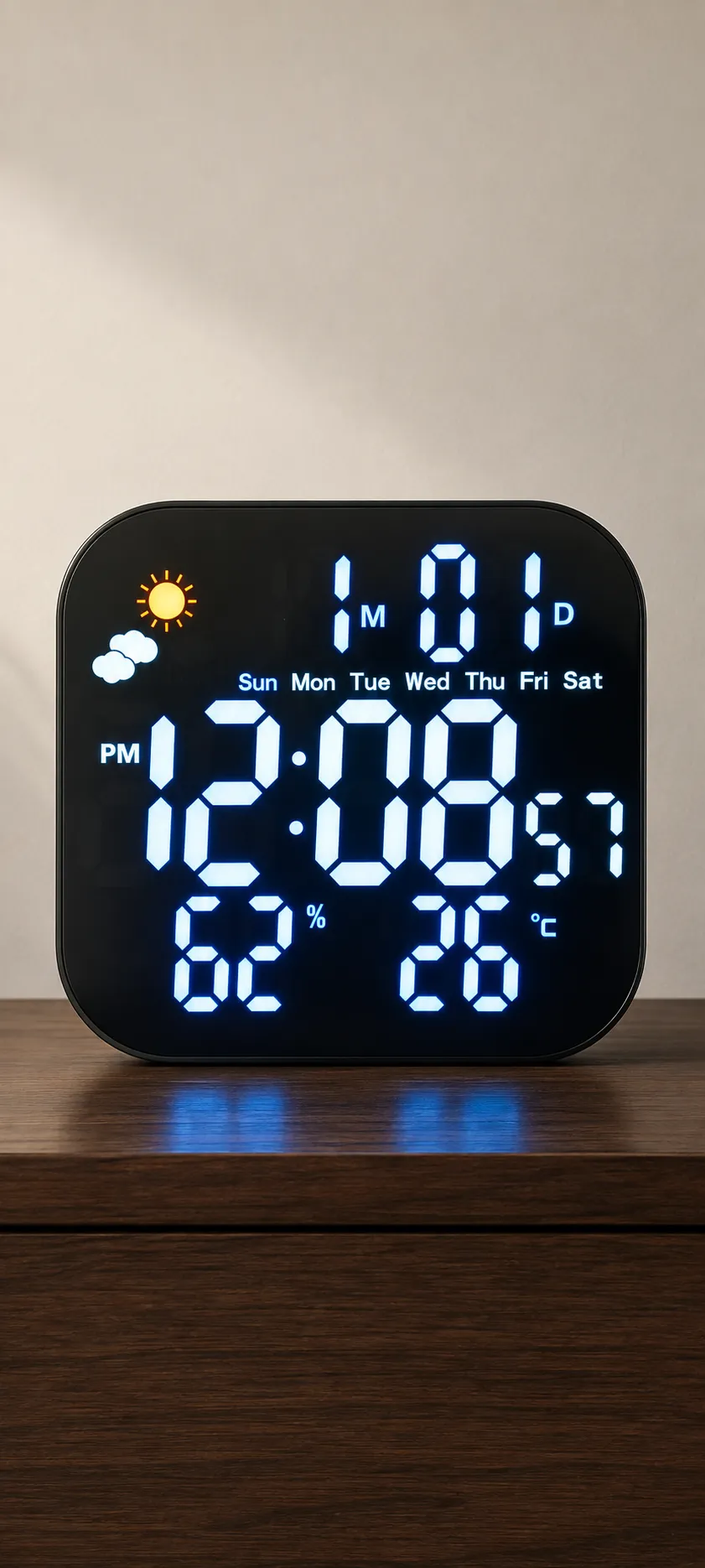 Smart Digital LED Alarm Clock - Image 2