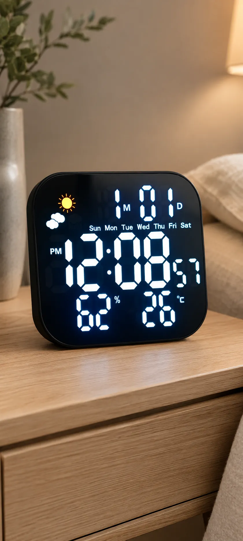 Smart Digital LED Alarm Clock - Image 3